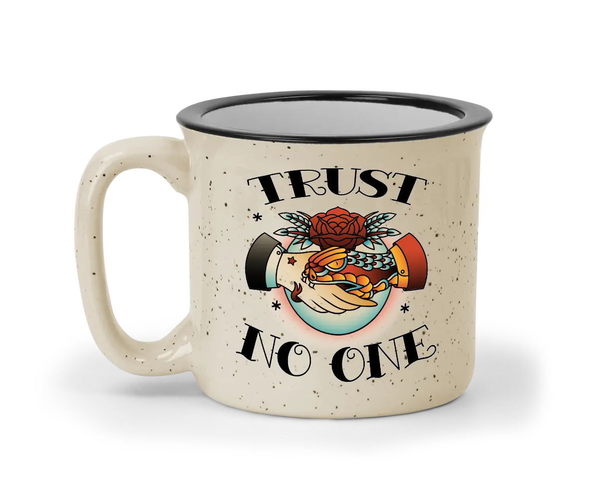 Trust No One 13oz Camp Mug