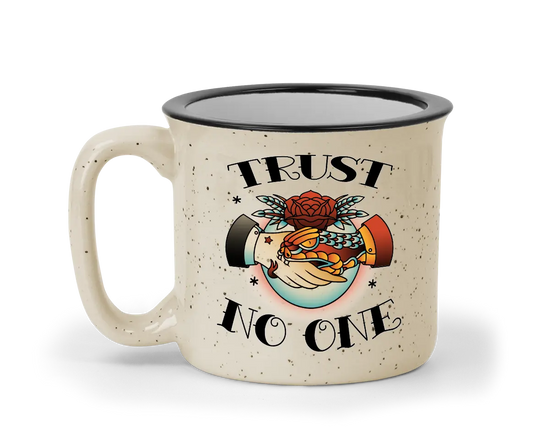 Trust No One 13oz Camp Mug