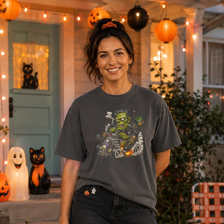 Frankenstein Hot Rod Comfort Colors tee — Comfort Colors Halloween 2(8).jpeg