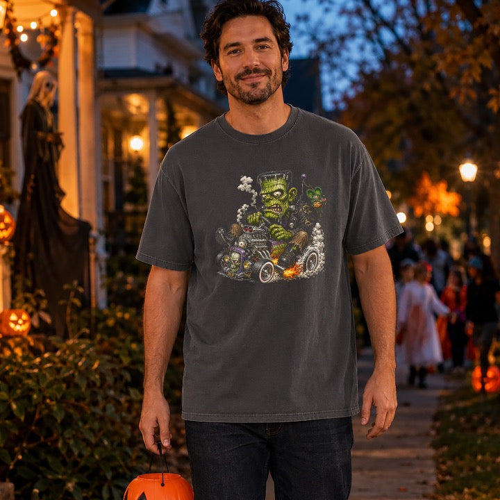 Frankenstein Hot Rod Comfort Colors tee — Comfort Colors Halloween 3(8).jpeg