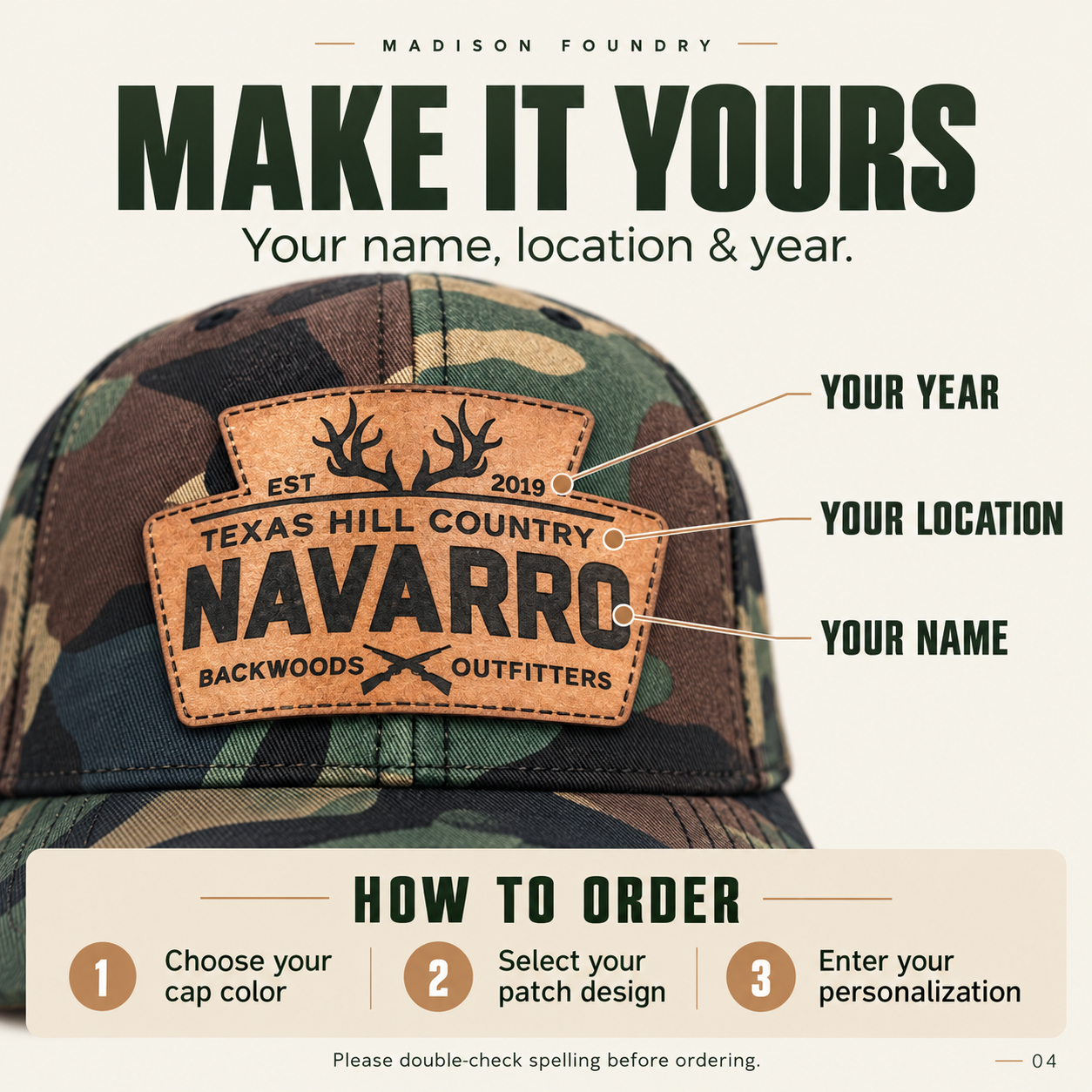 Personalize your Navarro cap