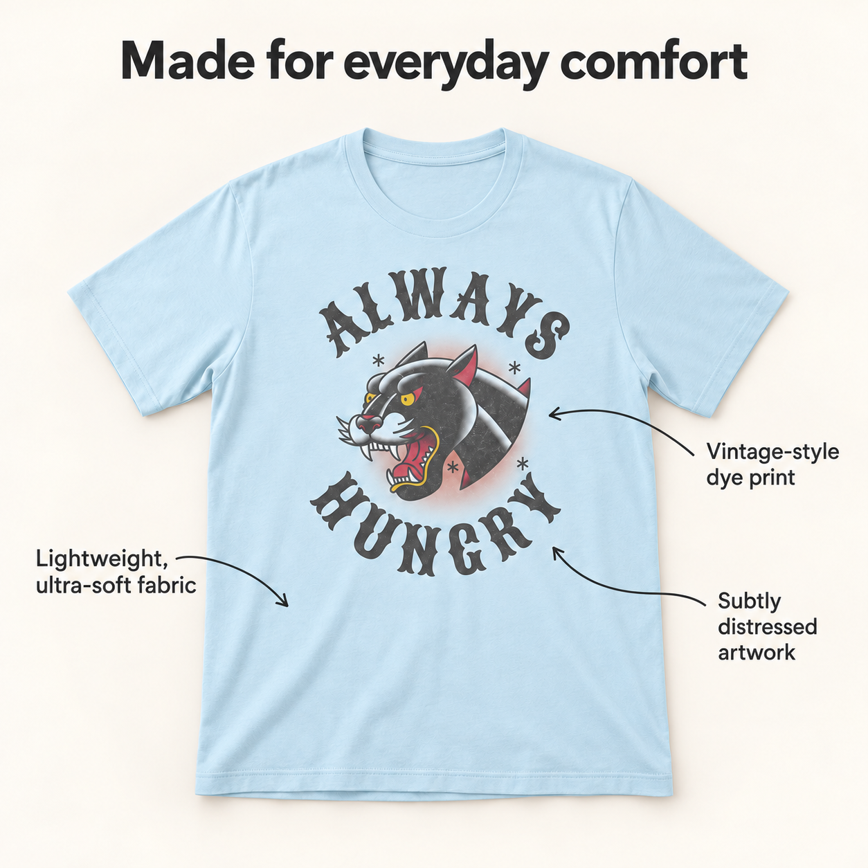 Tri-blend T-shirt everyday comfort and product details