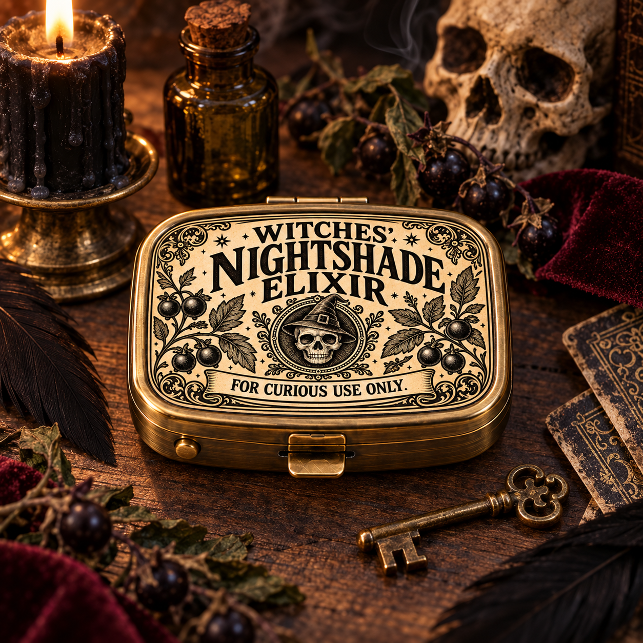 #1 - Witches' Nightshade apothecary pill box lifestyle photo
