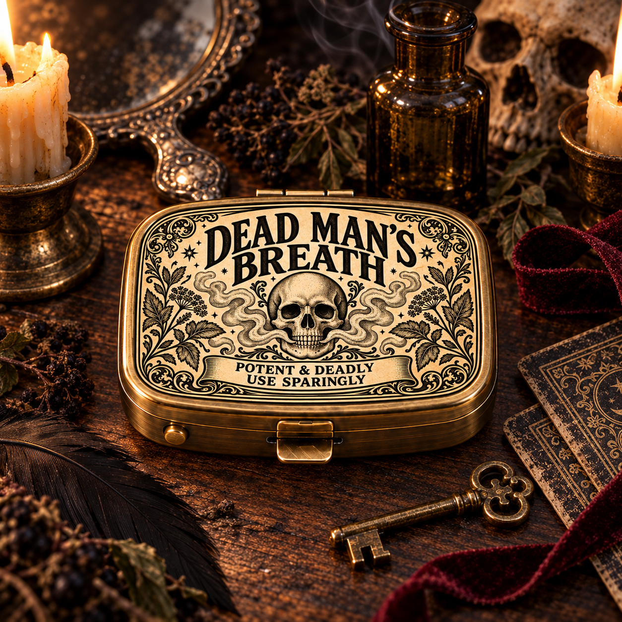 #2 - Dead Man's Breath apothecary pill box lifestyle photo