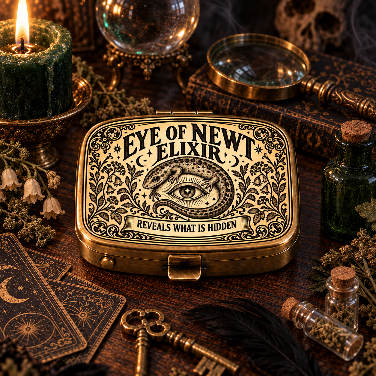 #4 - Eye of Newt Elixir apothecary pill box lifestyle photo