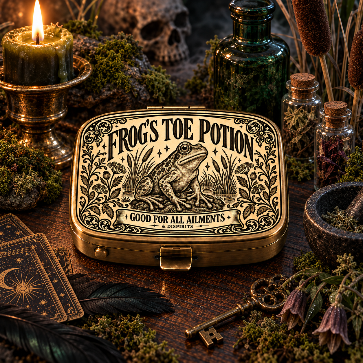 #7 - Frog's Toe Potion apothecary pill box lifestyle photo
