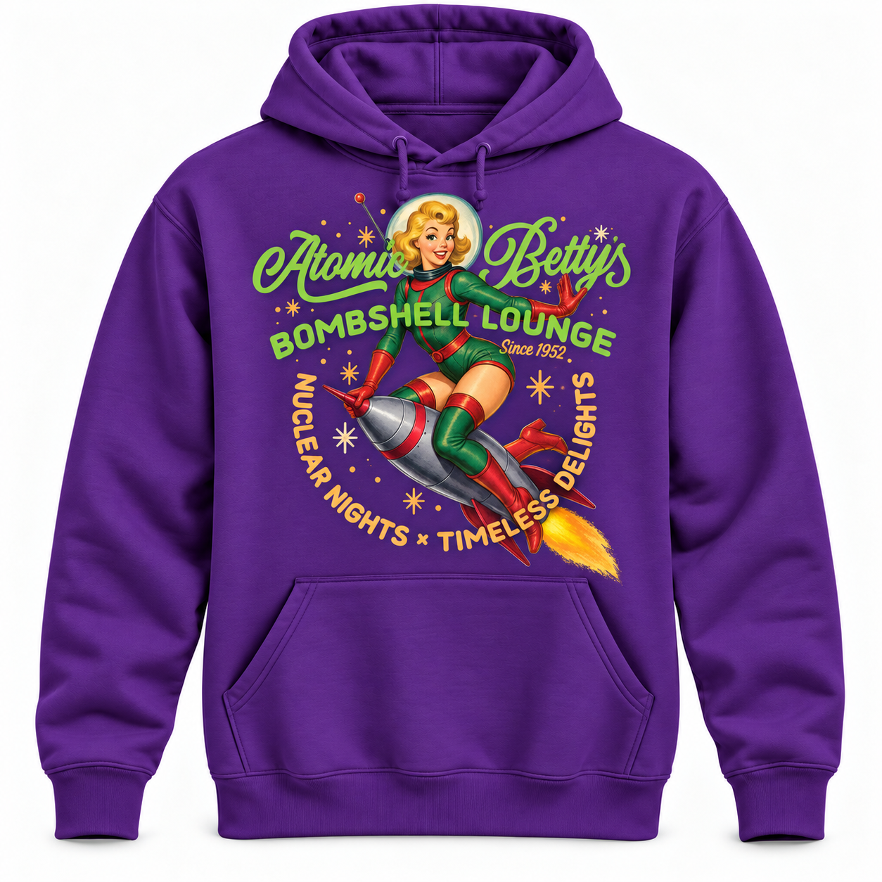 Purple Atomic Betty’s Bombshell Lounge Hoodie