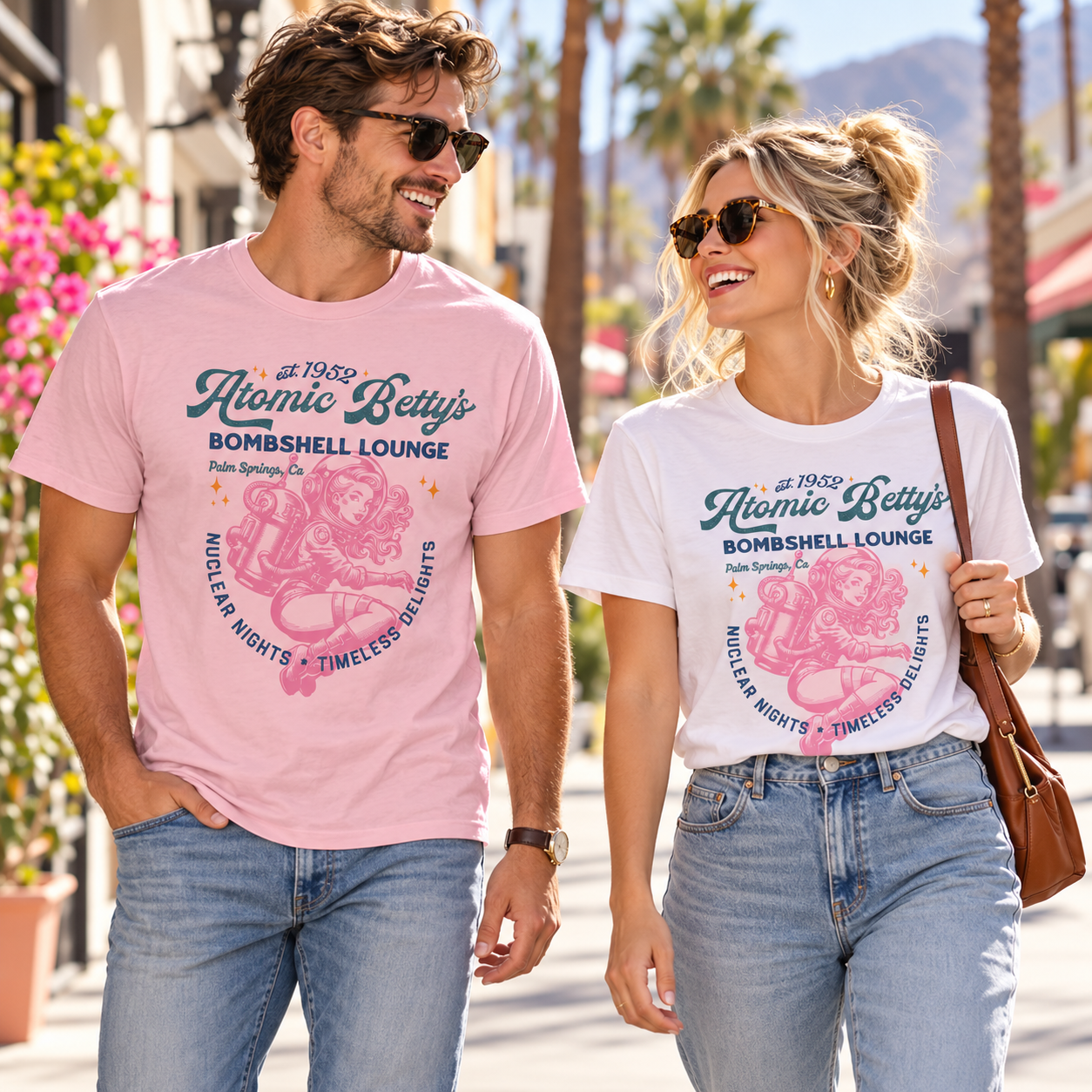 Atomic Betty's Lounge tri-blend T-shirt lifestyle