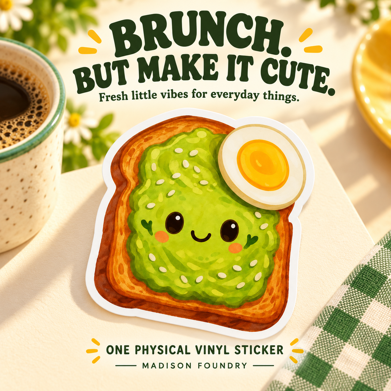 Brunch But Make It Cute — avocado toast sticker spotlight