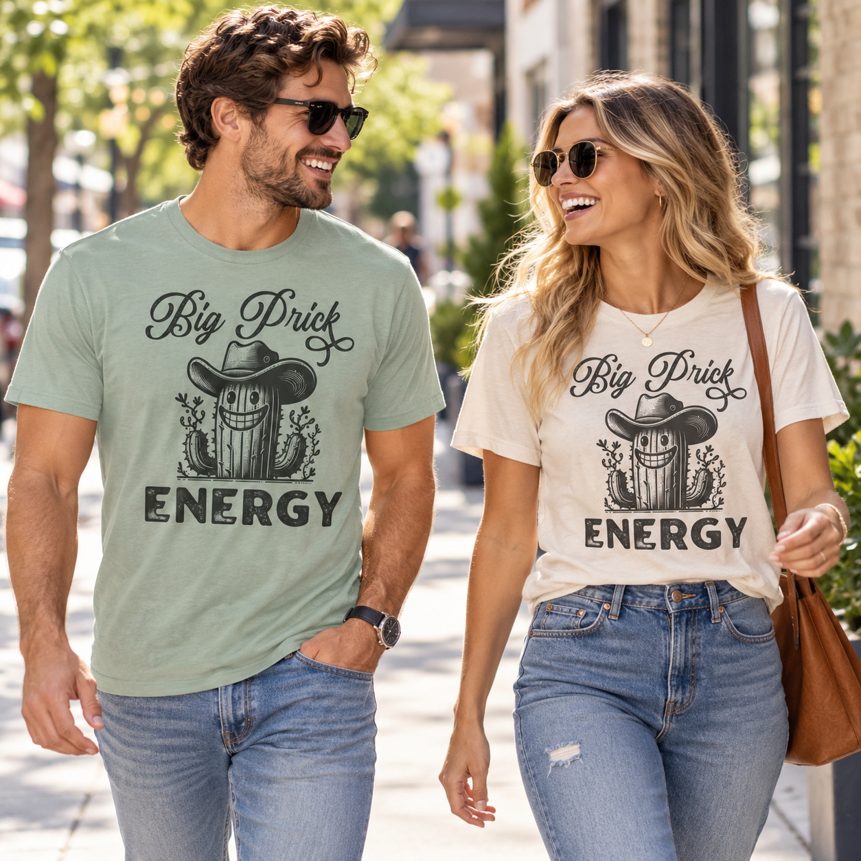 Big Prick Energy tri-blend tee lifestyle