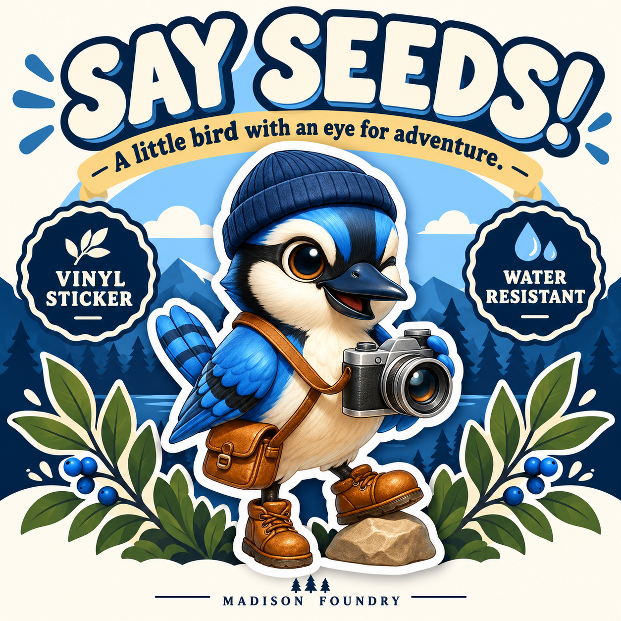 Blue Jay Photographer vinyl sticker hero listing image