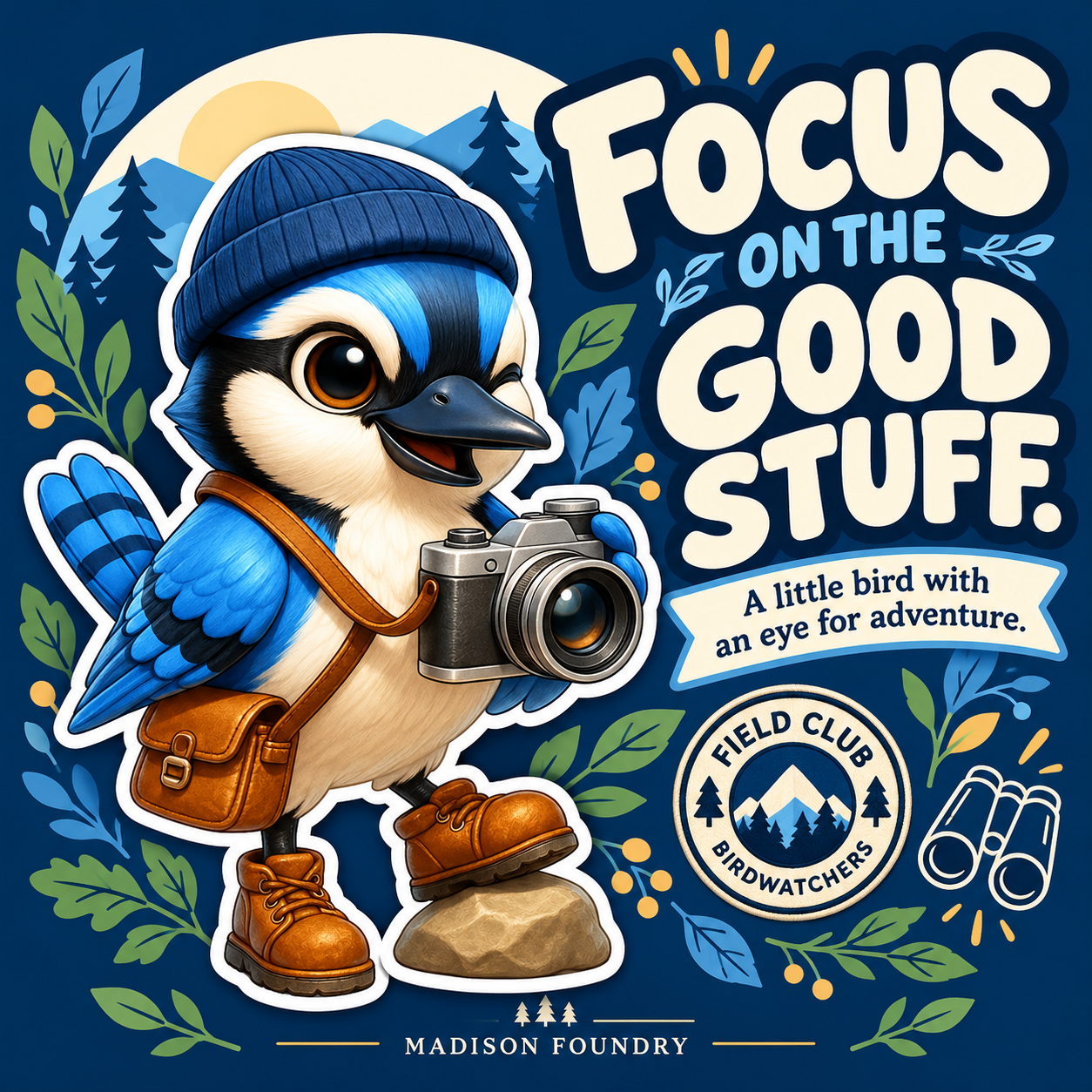 Blue Jay Photographer vinyl sticker personality listing image