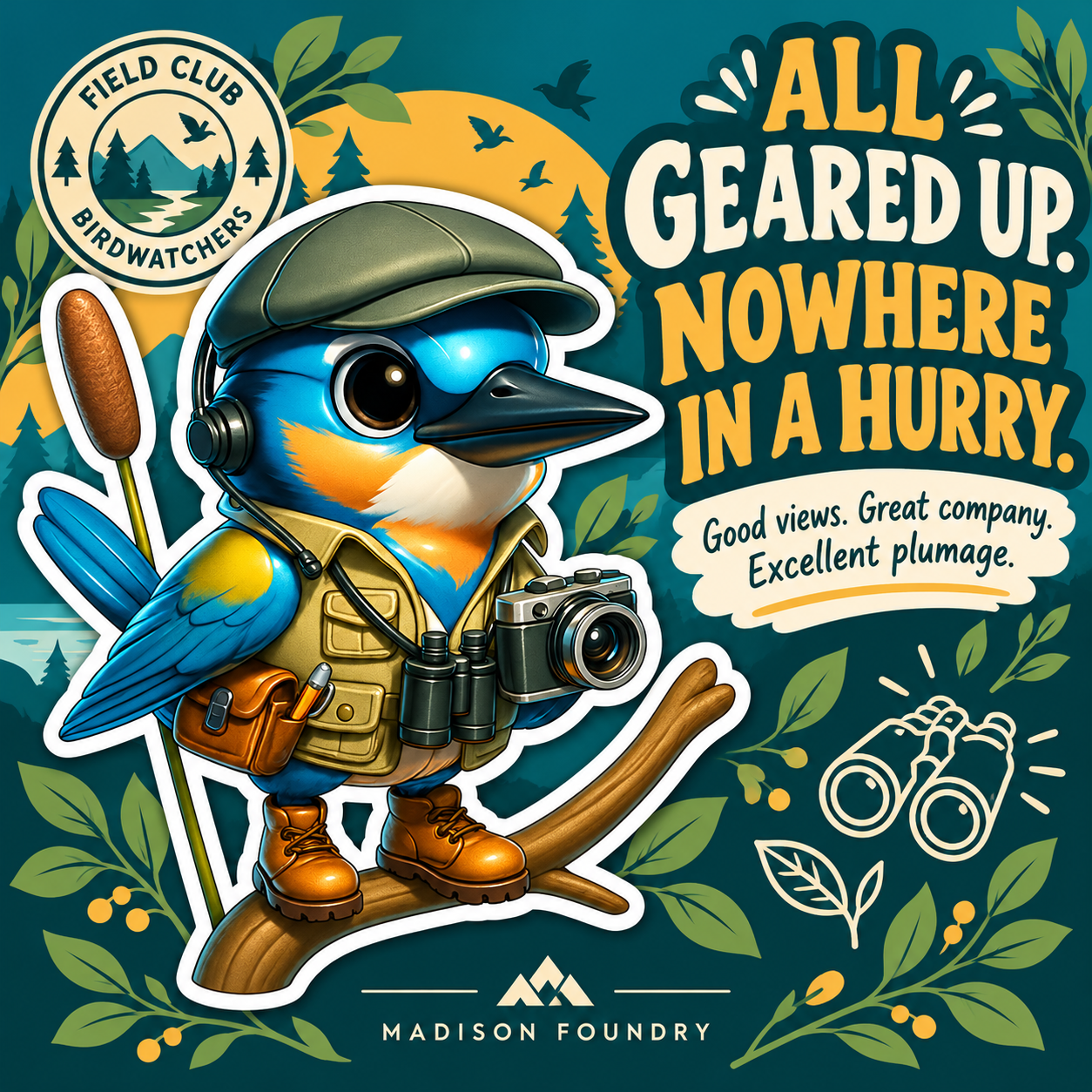 Kingfisher Explorer vinyl sticker personality listing image