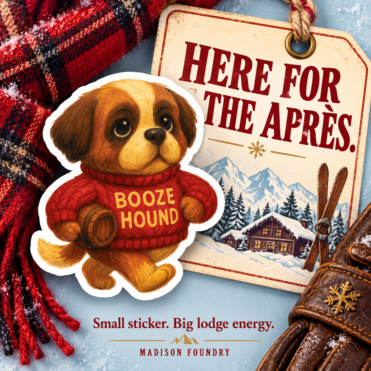 Here for the Apres Saint Bernard sticker