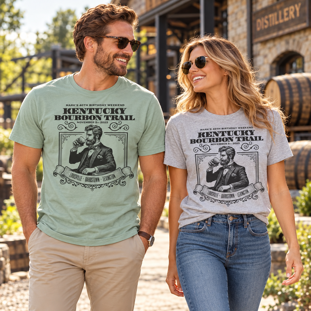 Bourbon Trail  "Birthday Bourbon" tri-blend tee lifestyle