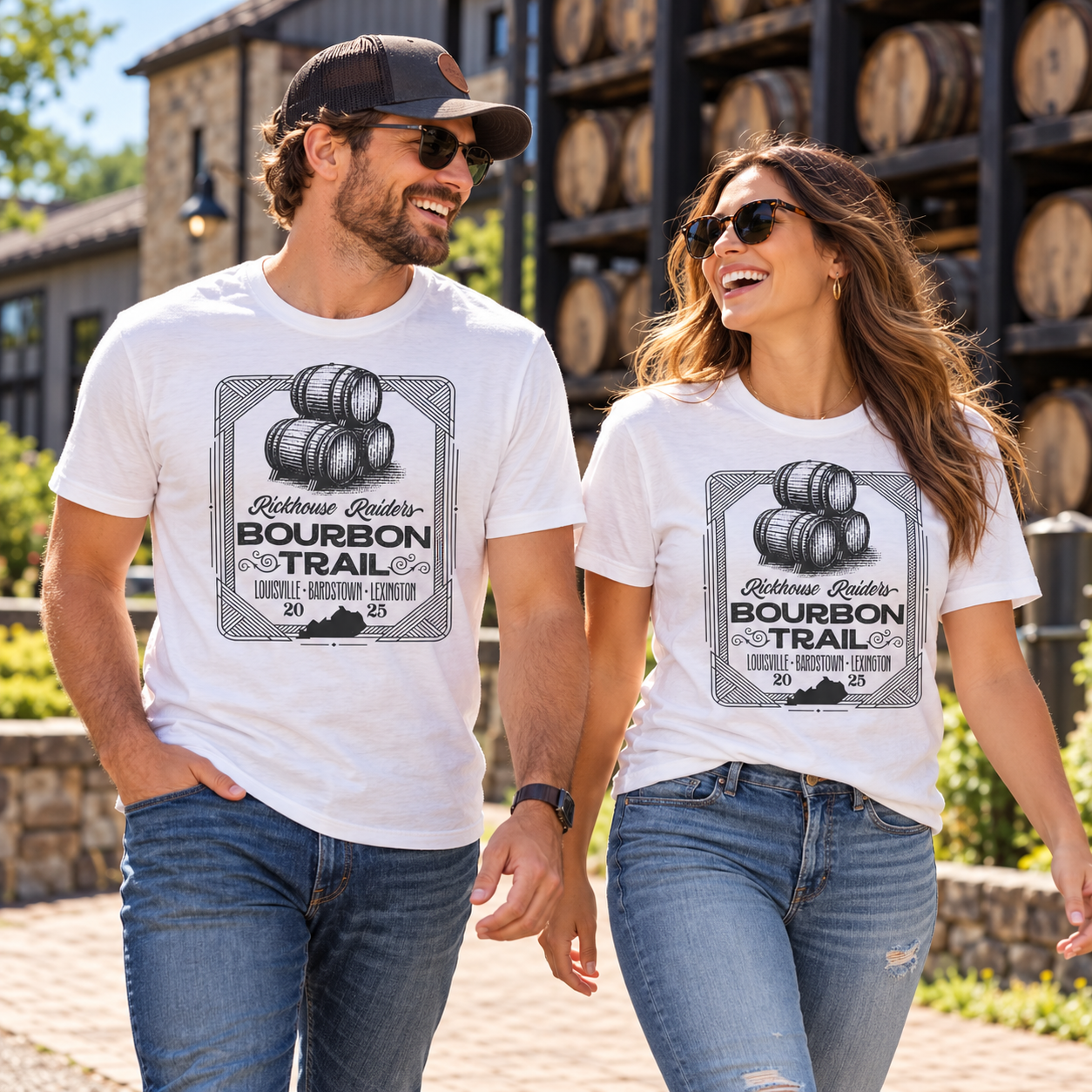Bourbon Trail  "Rickhouse Raiders" tri-blend tee lifestyle
