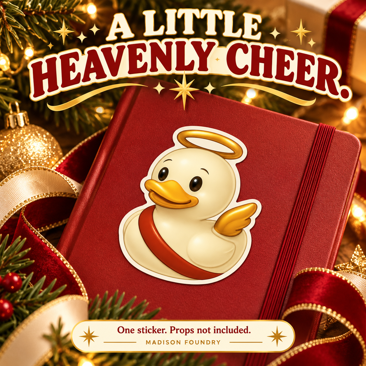 Angel Duck vinyl sticker lifestyle listing slide