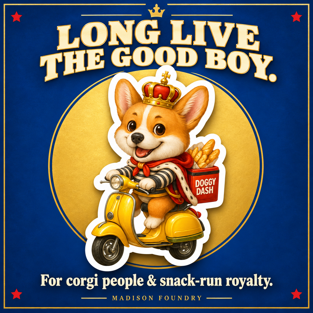 Long Live the Good Boy — Corgi King sticker spotlight