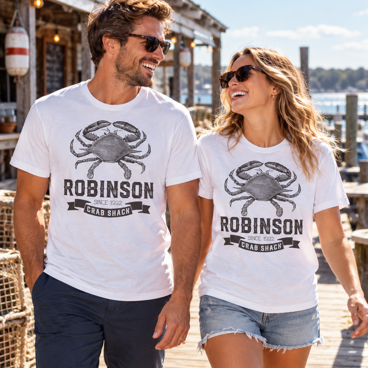 Crab Shack tri-blend tee lifestyle