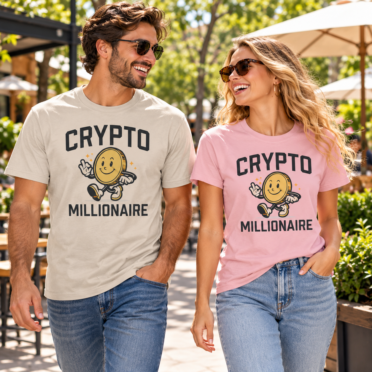 Crypto Millionaire tri-blend tee lifestyle