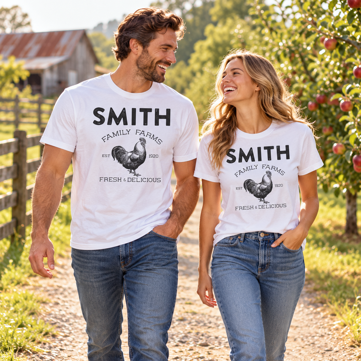 Family Farms tri-blend tee lifestyle