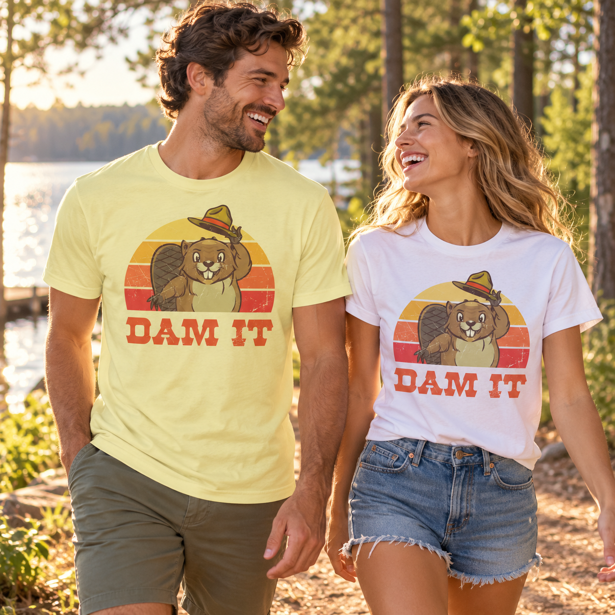 Dam It tri-blend tee lifestyle