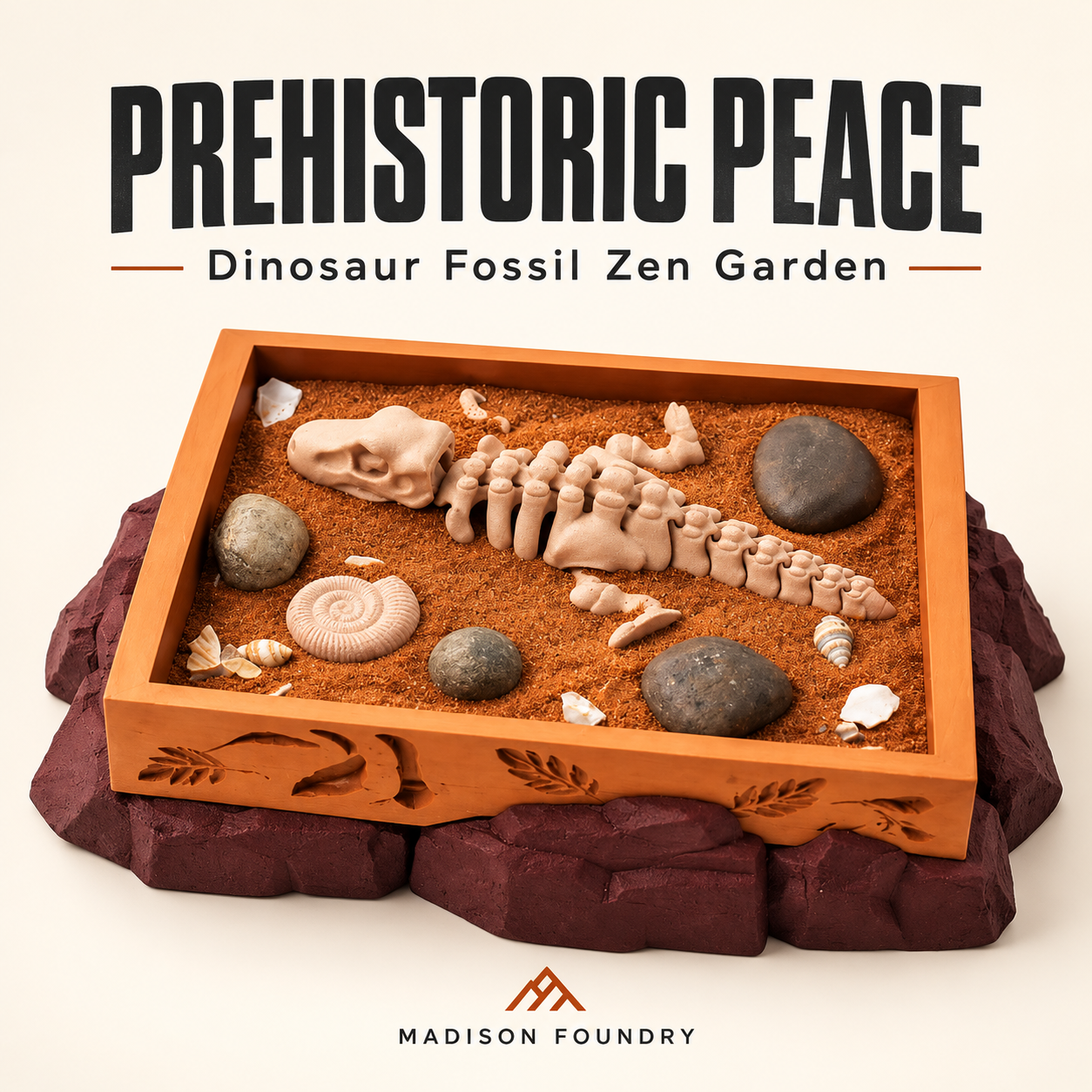 Dinosaur Fossil Zen Garden — hero