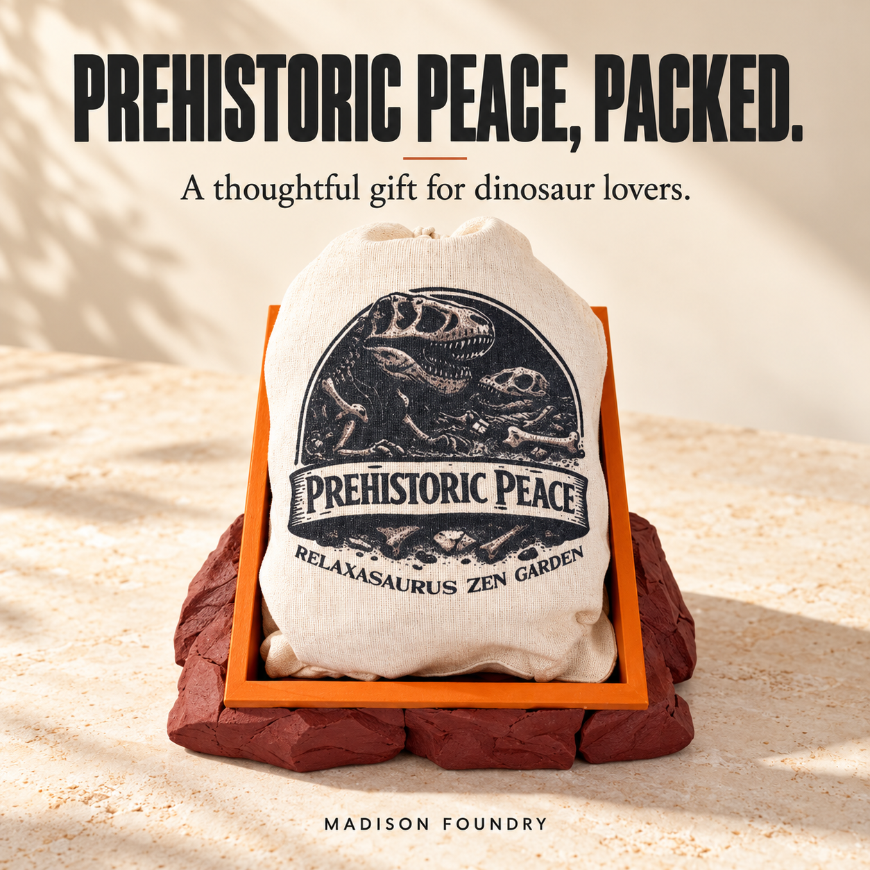 Dinosaur Fossil Zen Garden — packaging