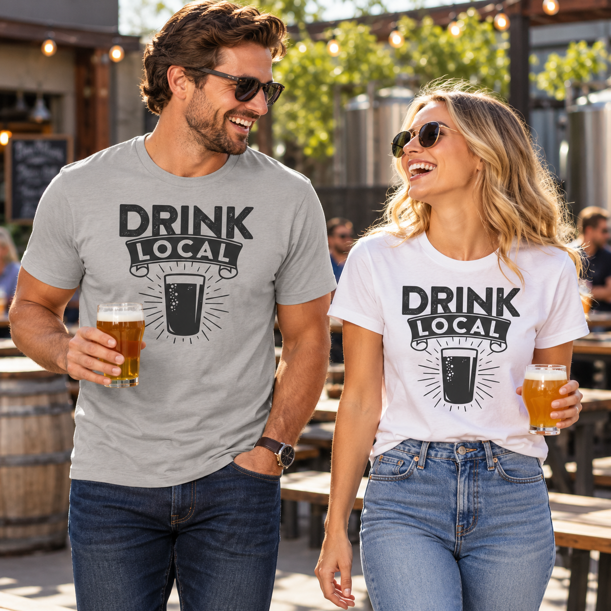 Drink Local tri-blend tee lifestyle