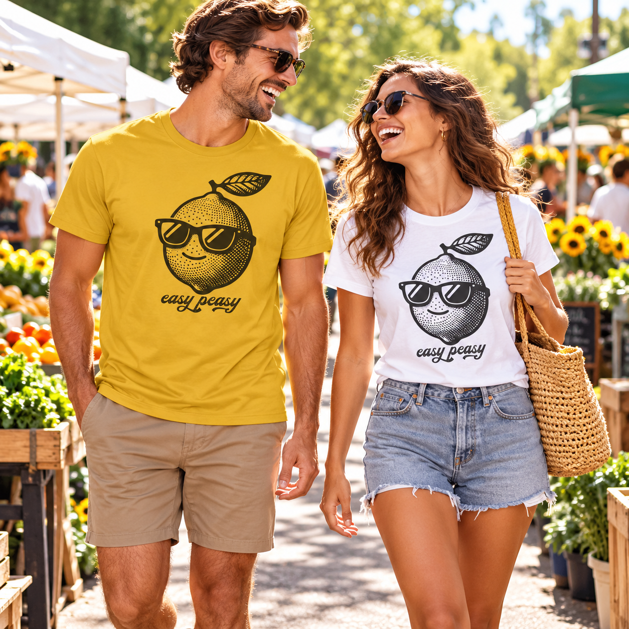 Easy Peasy tri-blend tee lifestyle