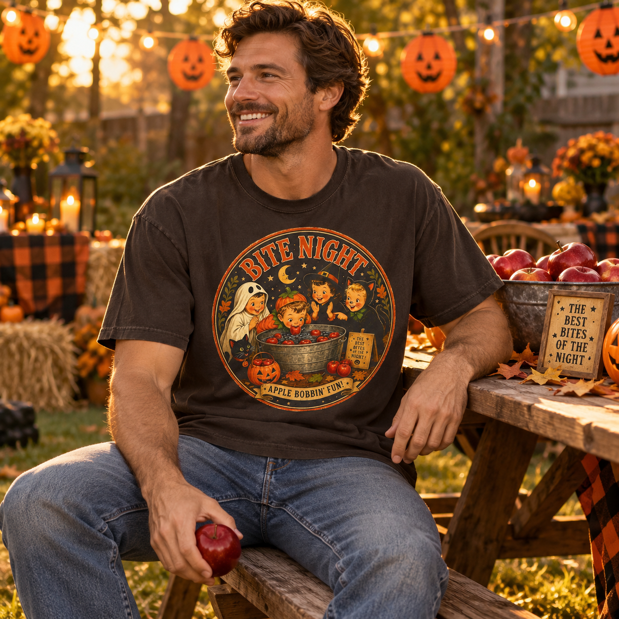 Bite Night Apple Bobbin’ Fun — Halloween apple party lifestyle
