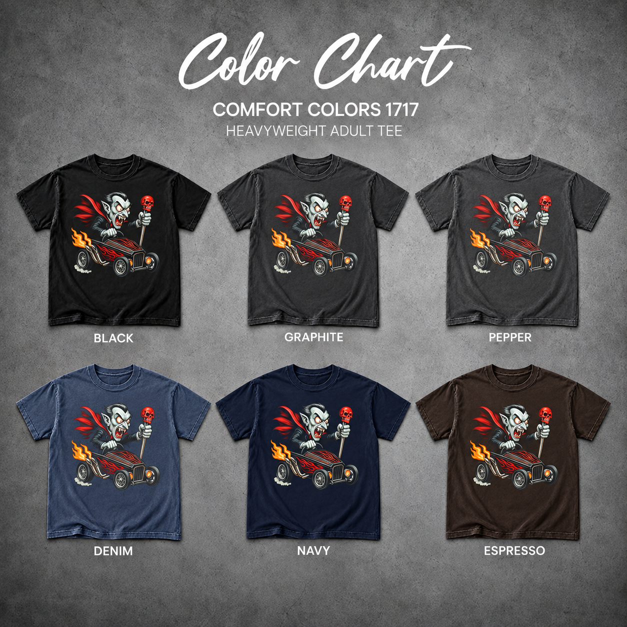 Hot Rod Dracula — color chart