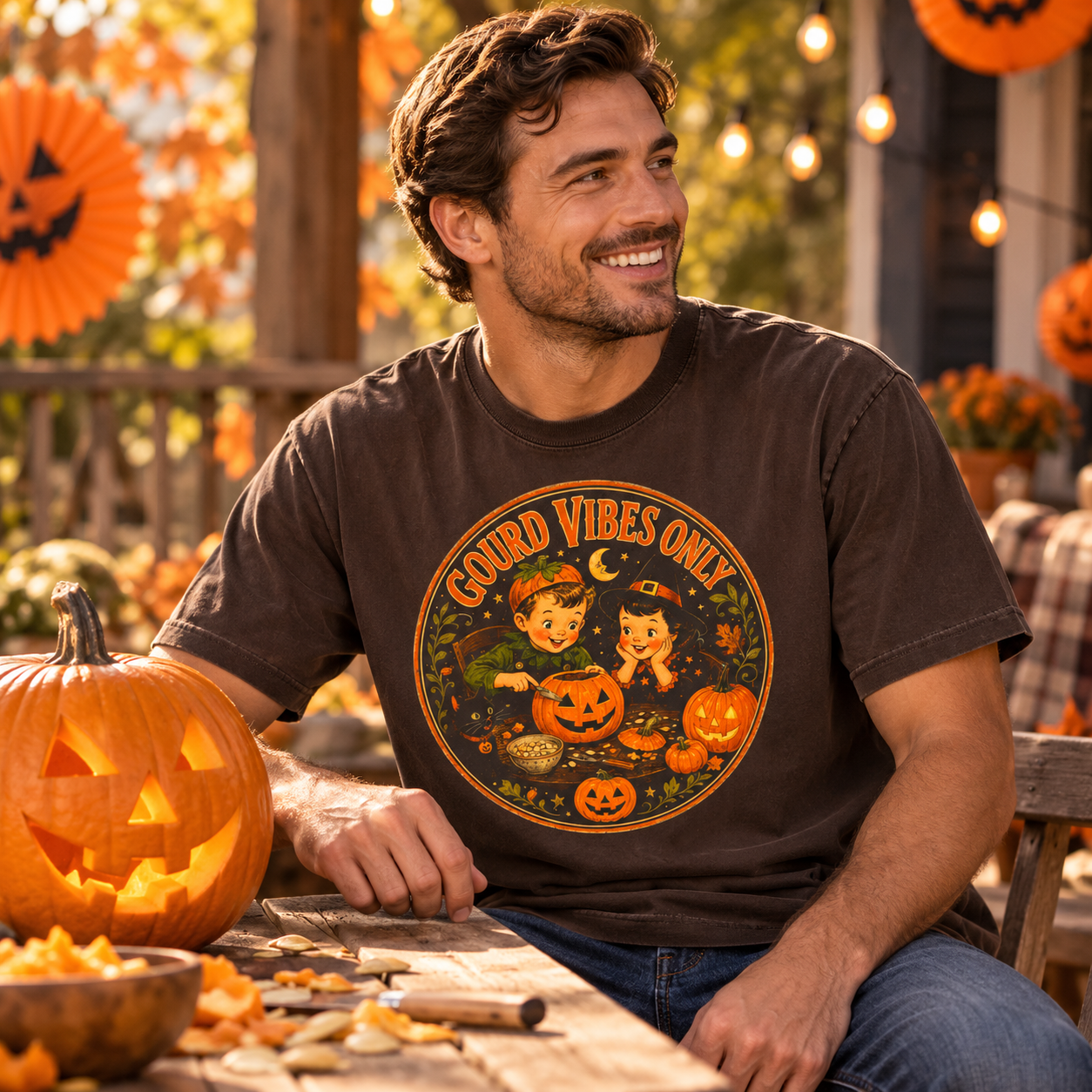 Gourd Vibes Only — pumpkin carving lifestyle