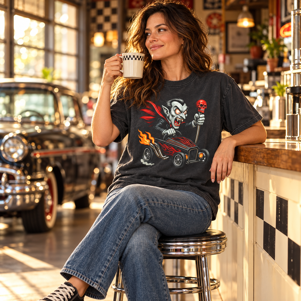 Hot Rod Dracula — retro garage cafe lifestyle