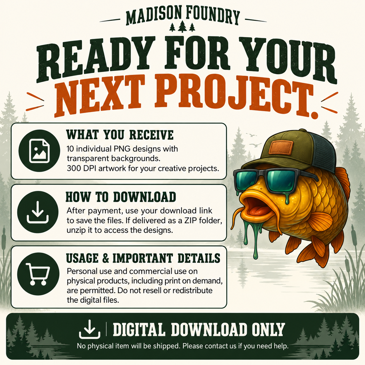Digital download instructions and usage
