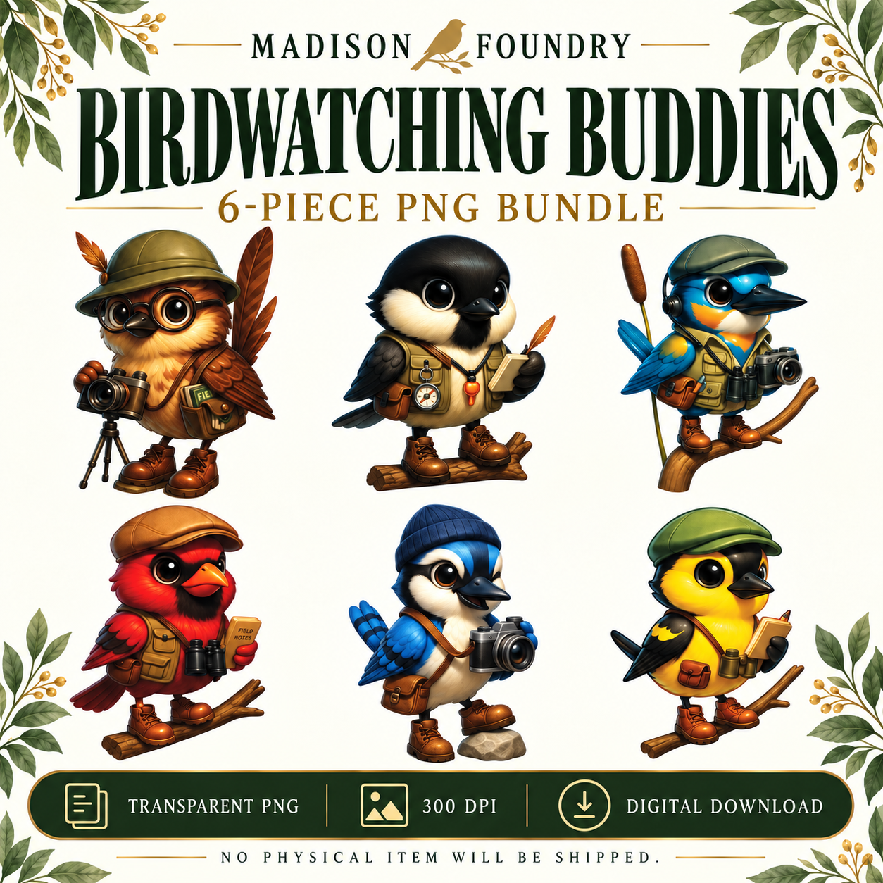 Birdwatching Buddies six-piece bundle