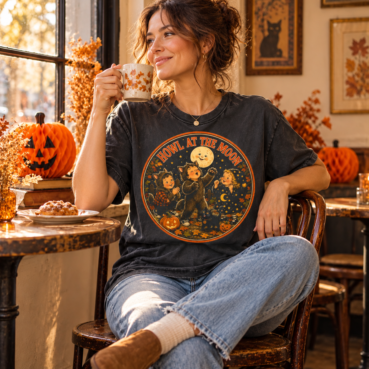 Howl at the Moon — vintage Halloween cafe lifestyle