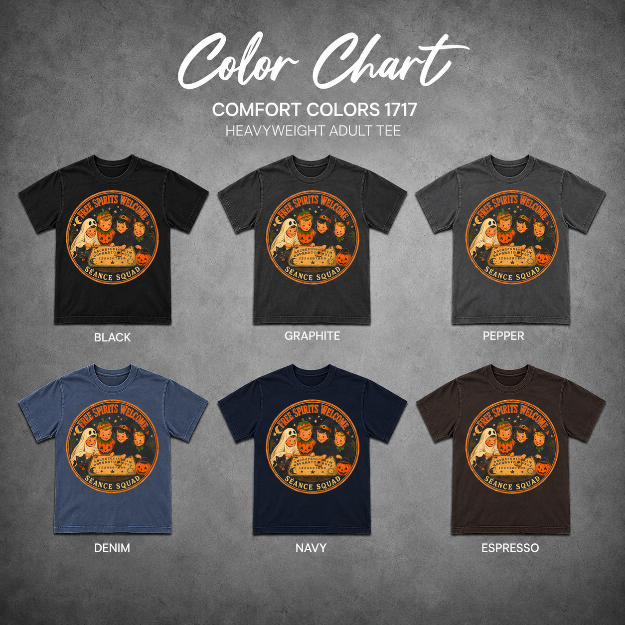 Free Spirits Welcome Séance Squad — color chart