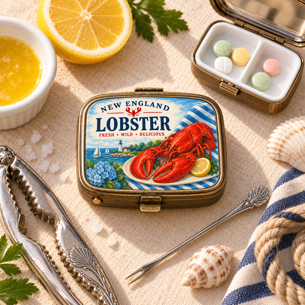 Vintage foodie pill box lifestyle photo 3