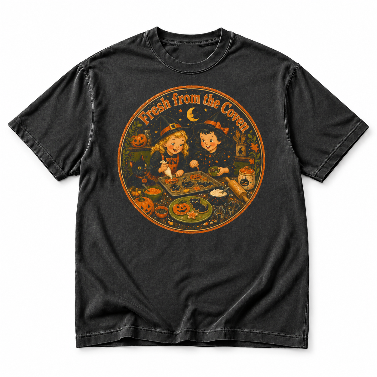 Fresh from the Coven charcoal T-shirt on a white background