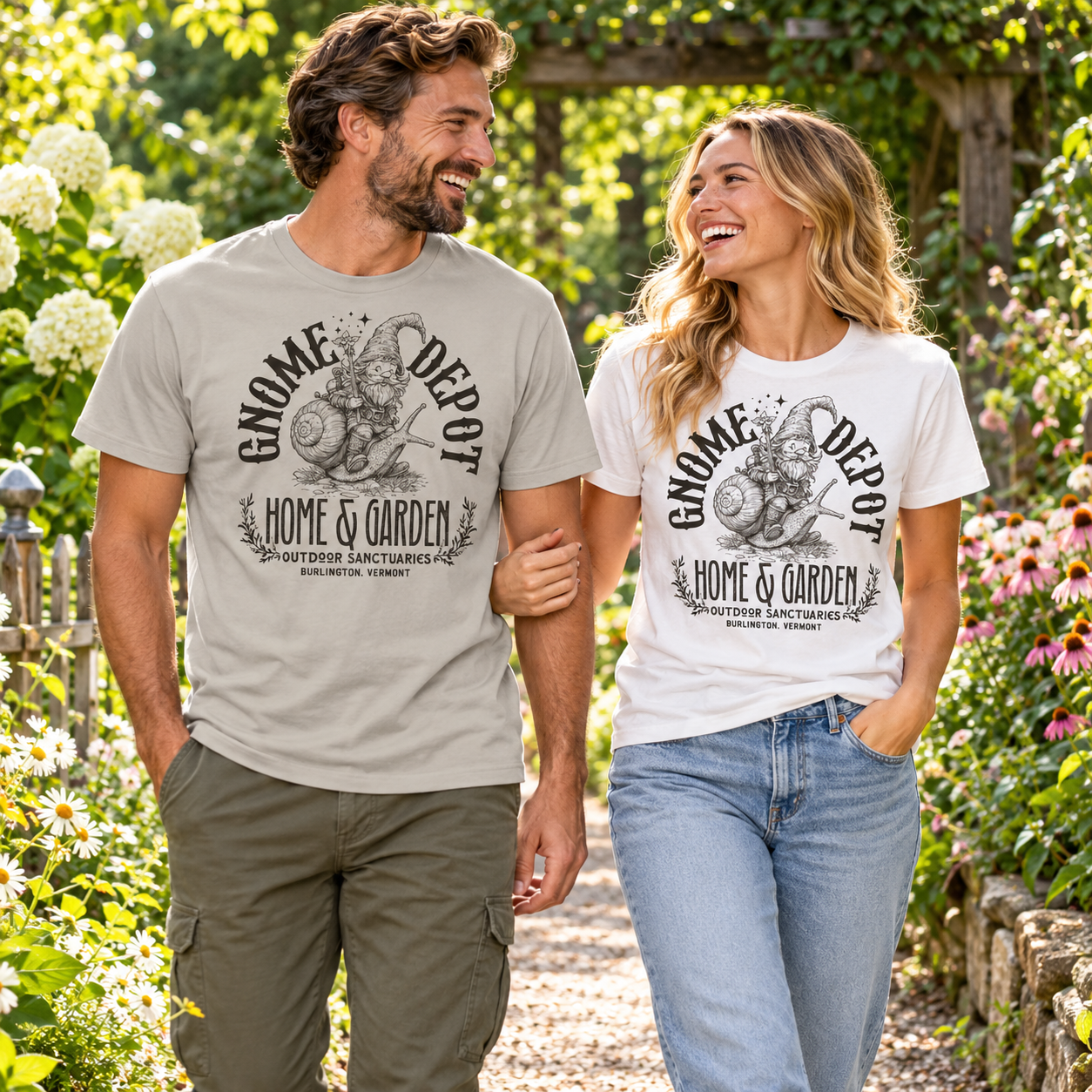 Gnome Depot tri-blend tee lifestyle