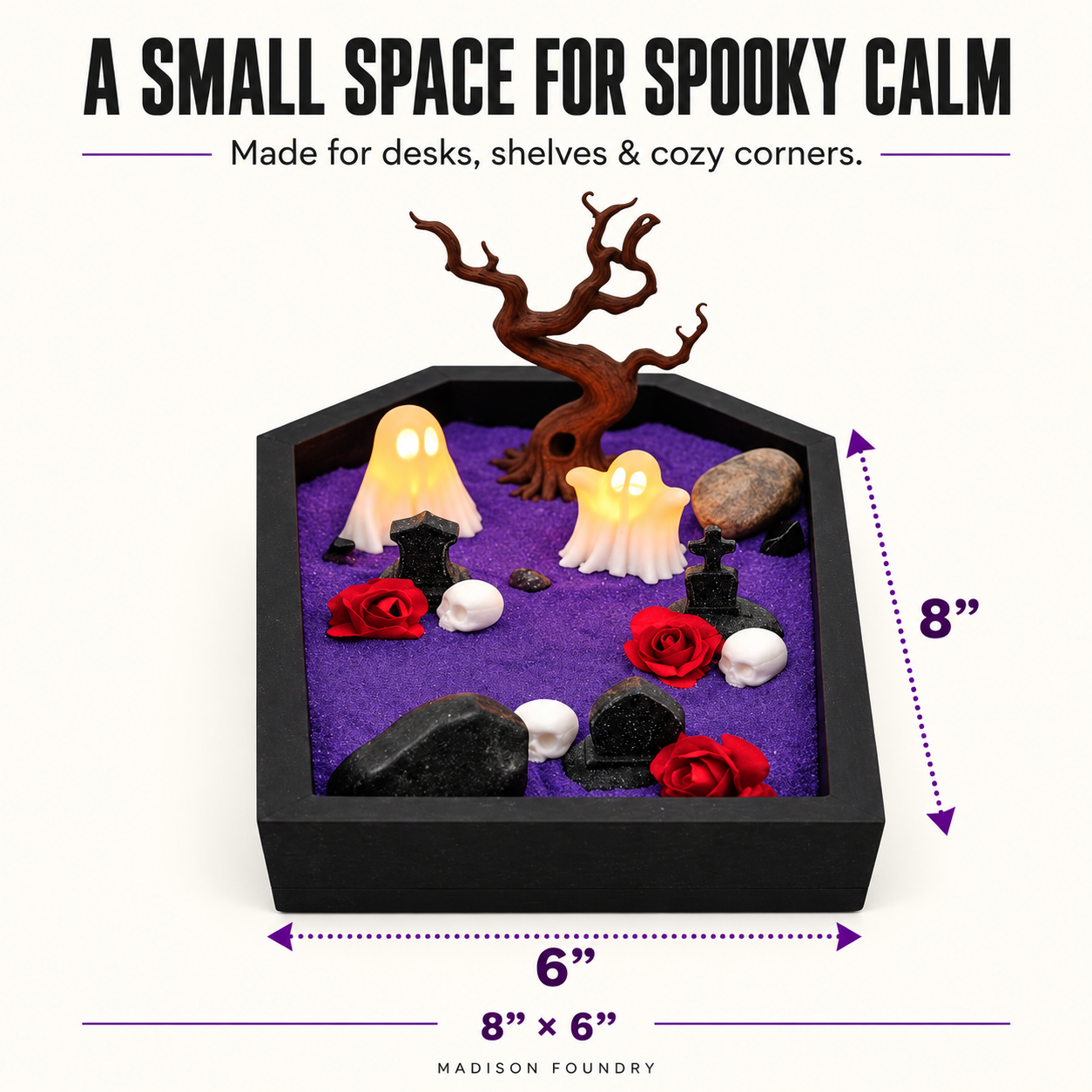 Gothic Ghost Desk Zen Garden — size