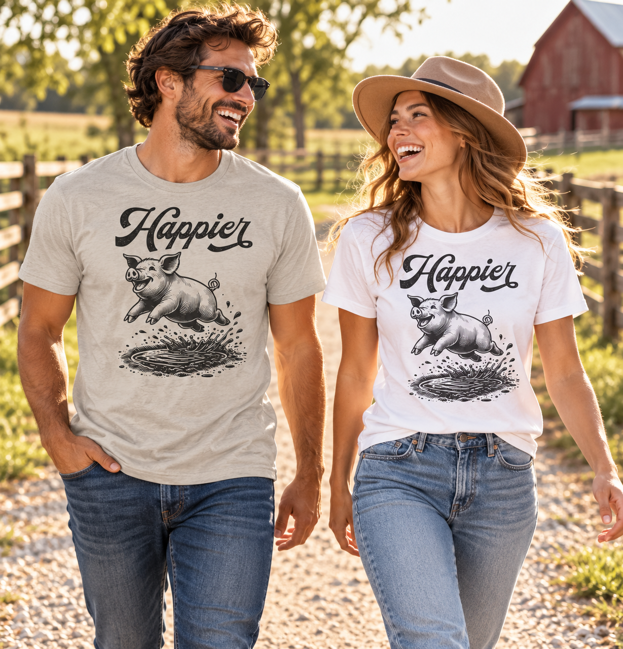 Happier tri-blend tee lifestyle