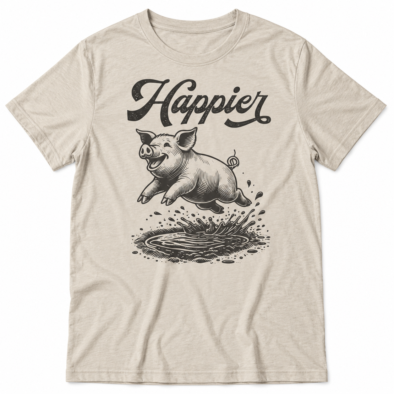 Happier tri-blend tee main