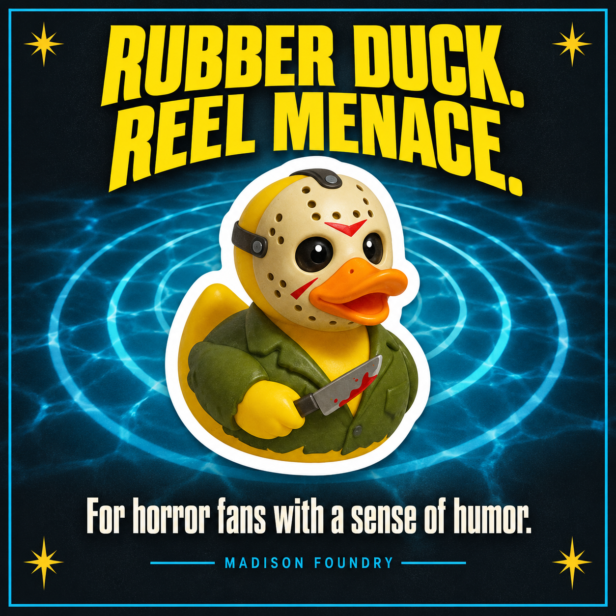 Rubber Duck Reel Menace — hockey mask duck sticker spotlight