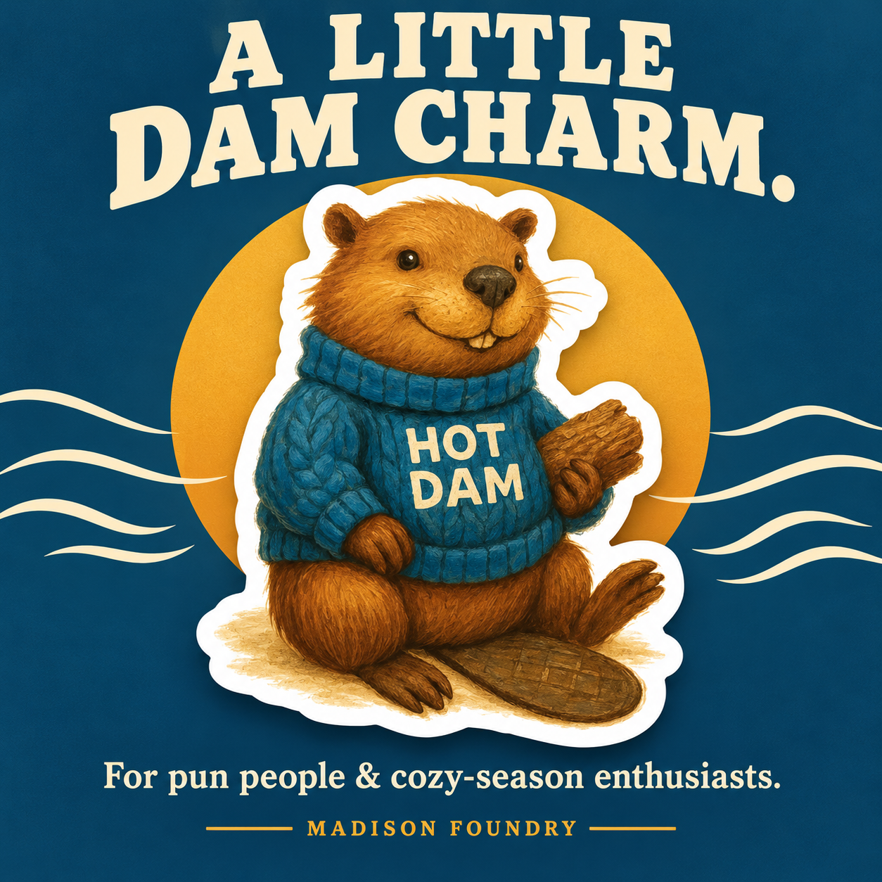 A Little Dam Charm — Hot Dam beaver sticker spotlight