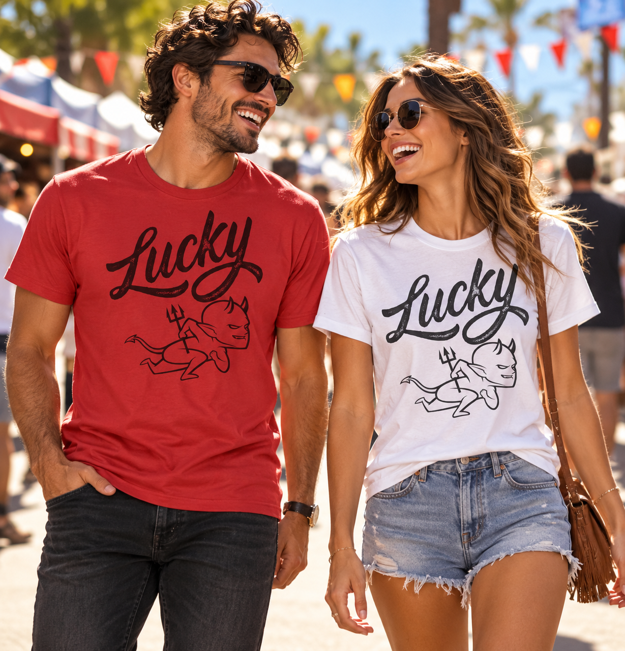 Lucky Devil tri-blend tee lifestyle