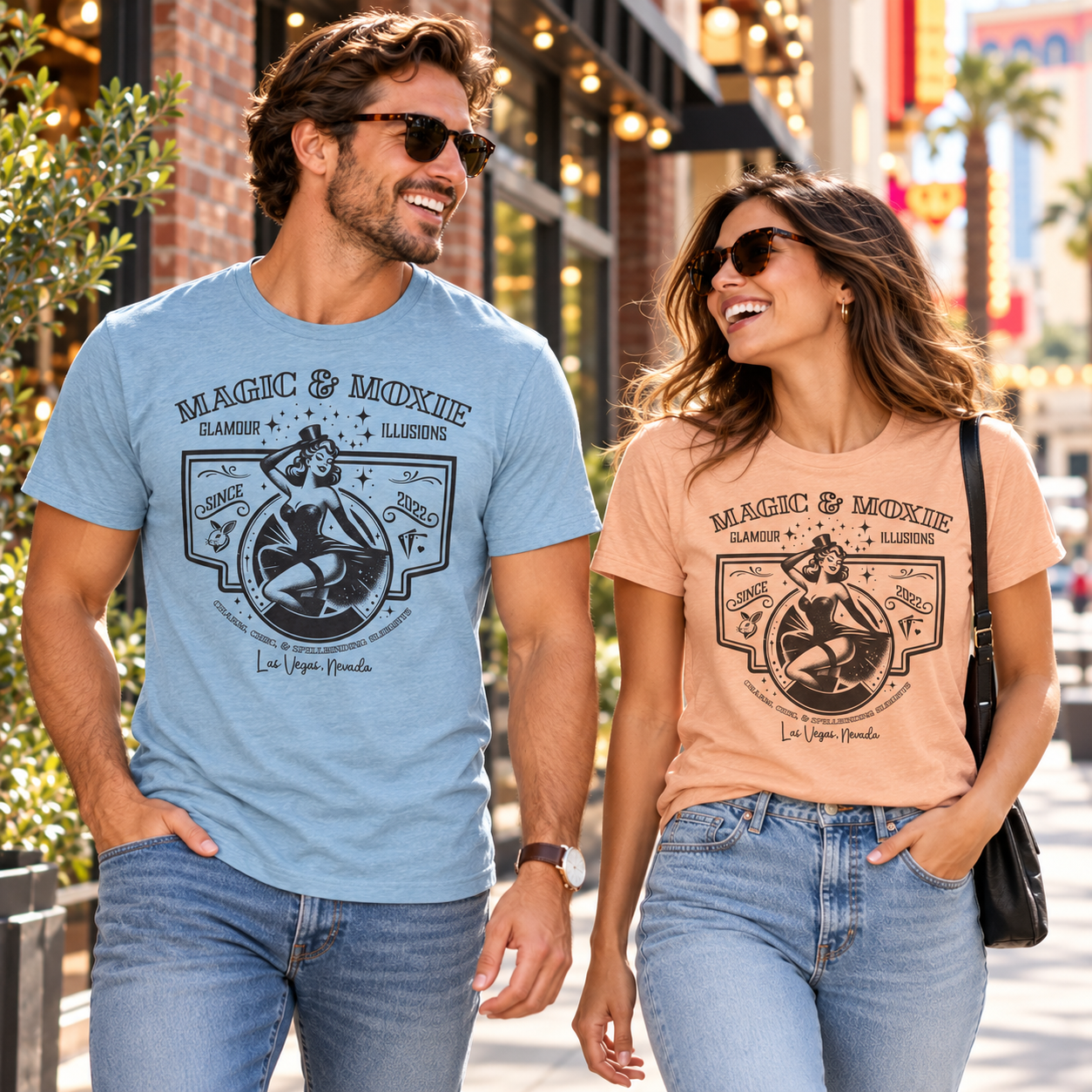 Magic and Moxie tri-blend tee lifestyle