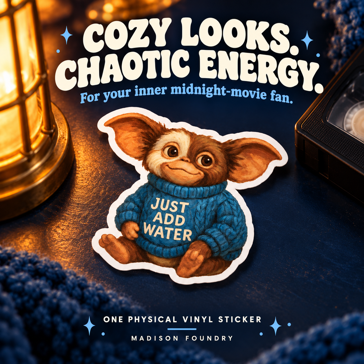 Cozy Looks Chaotic Energy — Mogwai sticker spotlight