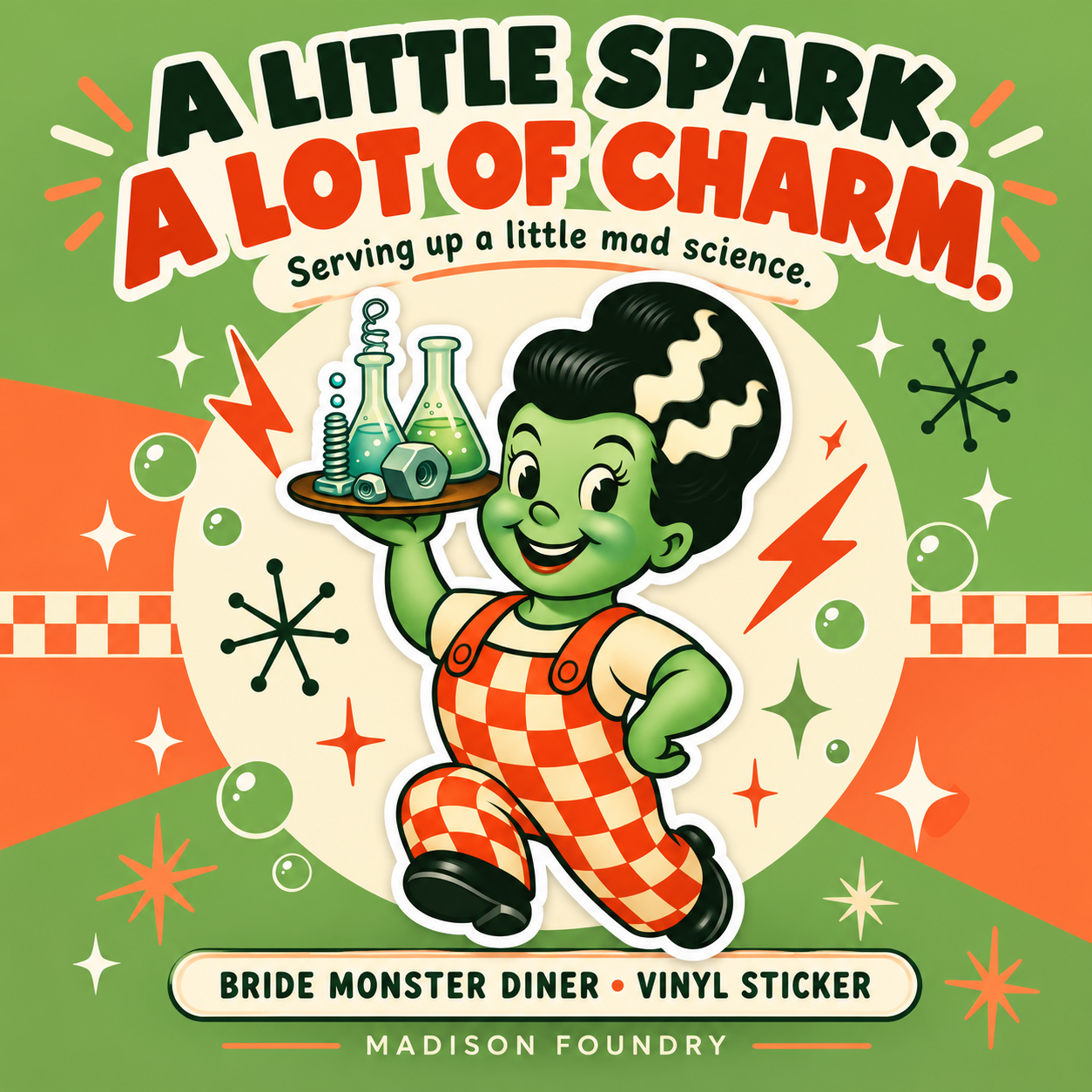 Bride Monster Diner vinyl sticker — hero
